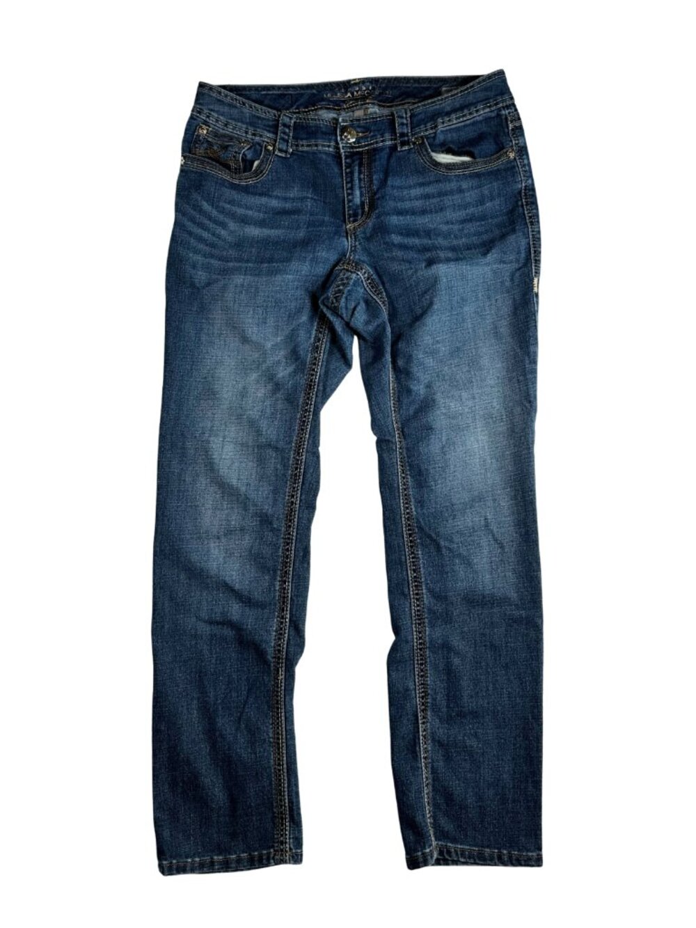 Melissa McCarthy Seven7 Jeans Women's 14W Blue Denim Straight Stretch Classic